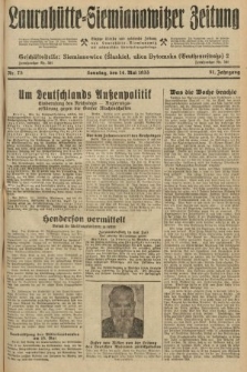 Laurahütte-Siemianowitzer Zeitung : enzige älteste und gelesenste Zeitung von Laurahütte-Siemianowitz mit wöchentlicher Unterhaitungsbeilage. 1933, nr 75