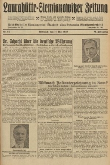 Laurahütte-Siemianowitzer Zeitung : enzige älteste und gelesenste Zeitung von Laurahütte-Siemianowitz mit wöchentlicher Unterhaitungsbeilage. 1933, nr 84