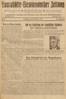 Laurahütte-Siemianowitzer Zeitung : enzige älteste und gelesenste Zeitung von Laurahütte-Siemianowitz mit wöchentlicher Unterhaitungsbeilage. 1932, nr 6