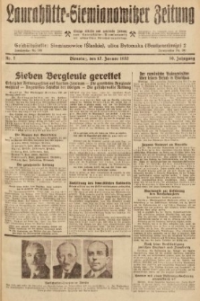 Laurahütte-Siemianowitzer Zeitung : enzige älteste und gelesenste Zeitung von Laurahütte-Siemianowitz mit wöchentlicher Unterhaitungsbeilage. 1932, nr 7