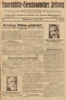 Laurahütte-Siemianowitzer Zeitung : enzige älteste und gelesenste Zeitung von Laurahütte-Siemianowitz mit wöchentlicher Unterhaitungsbeilage. 1932, nr 8
