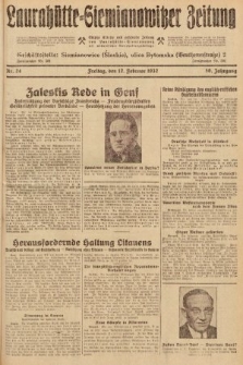 Laurahütte-Siemianowitzer Zeitung : enzige älteste und gelesenste Zeitung von Laurahütte-Siemianowitz mit wöchentlicher Unterhaitungsbeilage. 1932, nr 24