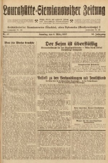 Laurahütte-Siemianowitzer Zeitung : enzige älteste und gelesenste Zeitung von Laurahütte-Siemianowitz mit wöchentlicher Unterhaitungsbeilage. 1932, nr 37