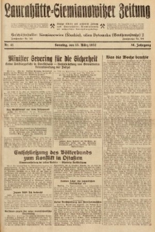 Laurahütte-Siemianowitzer Zeitung : enzige älteste und gelesenste Zeitung von Laurahütte-Siemianowitz mit wöchentlicher Unterhaitungsbeilage. 1932, nr 41