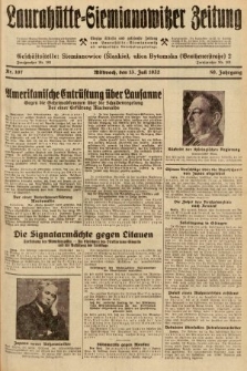 Laurahütte-Siemianowitzer Zeitung : enzige älteste und gelesenste Zeitung von Laurahütte-Siemianowitz mit wöchentlicher Unterhaitungsbeilage. 1932, nr 107