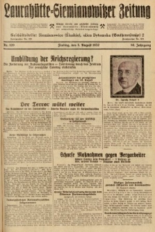 Laurahütte-Siemianowitzer Zeitung : enzige älteste und gelesenste Zeitung von Laurahütte-Siemianowitz mit wöchentlicher Unterhaitungsbeilage. 1932, nr 120