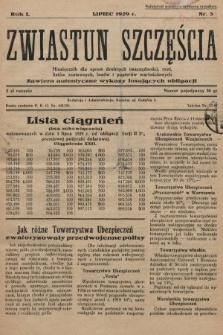 Zwiastun Szczęścia : miesięcznik dla spraw drobnych oszczędności, rent, listów zastawnych, losów i papierów wartościowych. 1929, nr 5