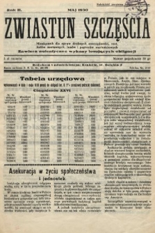 Zwiastun Szczęścia : miesięcznik dla spraw drobnych oszczędności, rent, listów zastawnych, losów i papierów wartościowych. 1930, nr 5