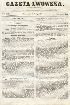 Gazeta Lwowska. 1851, nr 39