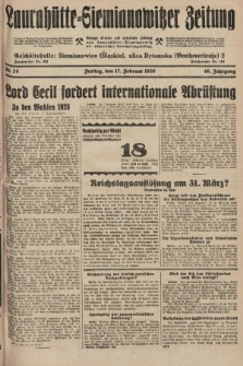 Laurahütte-Siemianowitzer Zeitung : enzige älteste und gelesenste Zeitung von Laurahütte-Siemianowitz mit wöchentlicher Unterhaitungsbeilage. 1928, nr 28