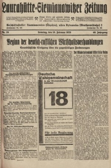 Laurahütte-Siemianowitzer Zeitung : enzige älteste und gelesenste Zeitung von Laurahütte-Siemianowitz mit wöchentlicher Unterhaitungsbeilage. 1928, nr 29