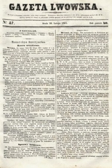 Gazeta Lwowska. 1851, nr 47
