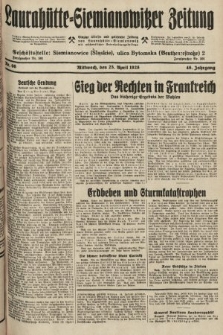 Laurahütte-Siemianowitzer Zeitung : enzige älteste und gelesenste Zeitung von Laurahütte-Siemianowitz mit wöchentlicher Unterhaitungsbeilage. 1928, nr 66