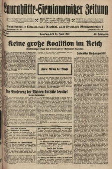 Laurahütte-Siemianowitzer Zeitung : enzige älteste und gelesenste Zeitung von Laurahütte-Siemianowitz mit wöchentlicher Unterhaitungsbeilage. 1928, nr 99