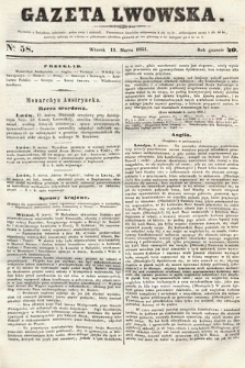 Gazeta Lwowska. 1851, nr 58