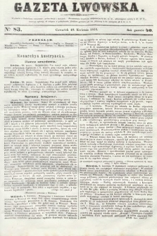 Gazeta Lwowska. 1851, nr 83