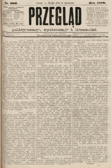 Przegląd polityczny, społeczny i literacki. 1886, nr 206