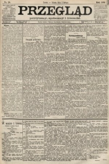 Przegląd polityczny, społeczny i literacki. 1889, nr 28