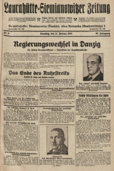 Laurahütte-Siemianowitzer Zeitung : enzige älteste und gelesenste Zeitung von Laurahütte-Siemianowitz mit wöchentlicher Unterhaitungsbeilage. 1931, nr 5