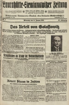 Laurahütte-Siemianowitzer Zeitung : enzige älteste und gelesenste Zeitung von Laurahütte-Siemianowitz mit wöchentlicher Unterhaitungsbeilage. 1931, nr 7