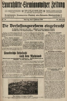 Laurahütte-Siemianowitzer Zeitung : enzige älteste und gelesenste Zeitung von Laurahütte-Siemianowitz mit wöchentlicher Unterhaitungsbeilage. 1931, nr 20