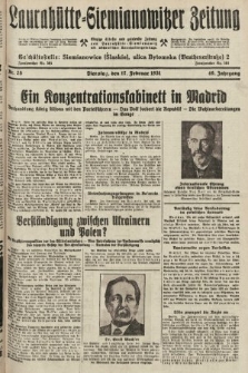 Laurahütte-Siemianowitzer Zeitung : enzige älteste und gelesenste Zeitung von Laurahütte-Siemianowitz mit wöchentlicher Unterhaitungsbeilage. 1931, nr 25