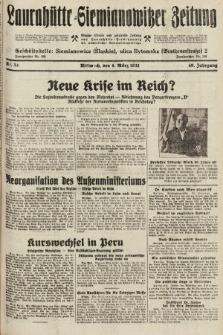 Laurahütte-Siemianowitzer Zeitung : enzige älteste und gelesenste Zeitung von Laurahütte-Siemianowitz mit wöchentlicher Unterhaitungsbeilage. 1931, nr 34