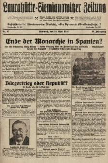 Laurahütte-Siemianowitzer Zeitung : enzige älteste und gelesenste Zeitung von Laurahütte-Siemianowitz mit wöchentlicher Unterhaitungsbeilage. 1931, nr 57