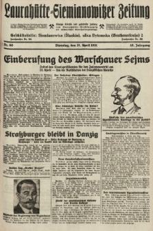 Laurahütte-Siemianowitzer Zeitung : enzige älteste und gelesenste Zeitung von Laurahütte-Siemianowitz mit wöchentlicher Unterhaitungsbeilage. 1931, nr 60