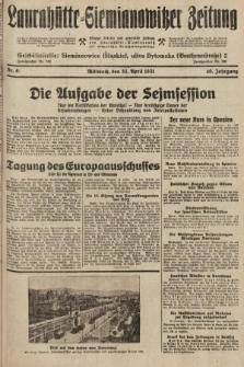 Laurahütte-Siemianowitzer Zeitung : enzige älteste und gelesenste Zeitung von Laurahütte-Siemianowitz mit wöchentlicher Unterhaitungsbeilage. 1931, nr 61