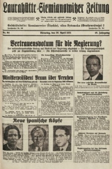 Laurahütte-Siemianowitzer Zeitung : enzige älteste und gelesenste Zeitung von Laurahütte-Siemianowitz mit wöchentlicher Unterhaitungsbeilage. 1931, nr 64