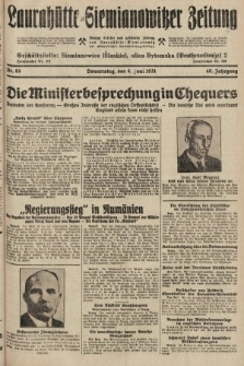 Laurahütte-Siemianowitzer Zeitung : enzige älteste und gelesenste Zeitung von Laurahütte-Siemianowitz mit wöchentlicher Unterhaitungsbeilage. 1931, nr 85