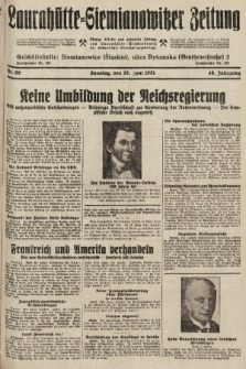 Laurahütte-Siemianowitzer Zeitung : enzige älteste und gelesenste Zeitung von Laurahütte-Siemianowitz mit wöchentlicher Unterhaitungsbeilage. 1931, nr 98
