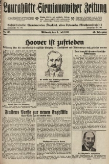Laurahütte-Siemianowitzer Zeitung : enzige älteste und gelesenste Zeitung von Laurahütte-Siemianowitz mit wöchentlicher Unterhaitungsbeilage. 1931, nr 103