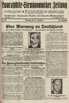Laurahütte-Siemianowitzer Zeitung : enzige älteste und gelesenste Zeitung von Laurahütte-Siemianowitz mit wöchentlicher Unterhaitungsbeilage. 1931, nr 105