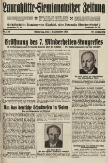 Laurahütte-Siemianowitzer Zeitung : enzige älteste und gelesenste Zeitung von Laurahütte-Siemianowitz mit wöchentlicher Unterhaitungsbeilage. 1931, nr 134