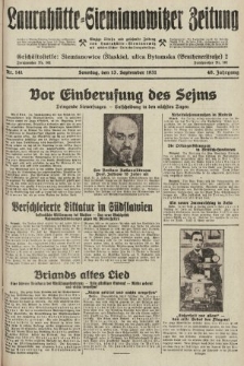 Laurahütte-Siemianowitzer Zeitung : enzige älteste und gelesenste Zeitung von Laurahütte-Siemianowitz mit wöchentlicher Unterhaitungsbeilage. 1931, nr 141