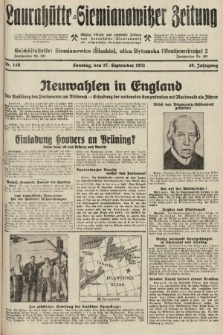 Laurahütte-Siemianowitzer Zeitung : enzige älteste und gelesenste Zeitung von Laurahütte-Siemianowitz mit wöchentlicher Unterhaitungsbeilage. 1931, nr 149