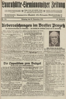 Laurahütte-Siemianowitzer Zeitung : enzige älteste und gelesenste Zeitung von Laurahütte-Siemianowitz mit wöchentlicher Unterhaitungsbeilage. 1931, nr 174