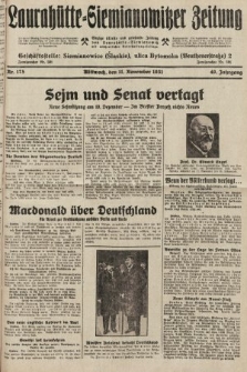 Laurahütte-Siemianowitzer Zeitung : enzige älteste und gelesenste Zeitung von Laurahütte-Siemianowitz mit wöchentlicher Unterhaitungsbeilage. 1931, nr 175