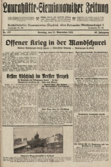 Laurahütte-Siemianowitzer Zeitung : enzige älteste und gelesenste Zeitung von Laurahütte-Siemianowitz mit wöchentlicher Unterhaitungsbeilage. 1931, nr 177