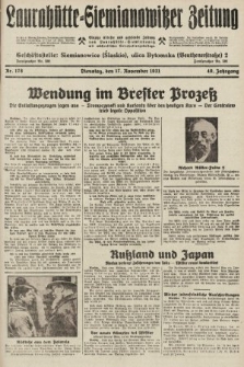 Laurahütte-Siemianowitzer Zeitung : enzige älteste und gelesenste Zeitung von Laurahütte-Siemianowitz mit wöchentlicher Unterhaitungsbeilage. 1931, nr 178