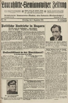 Laurahütte-Siemianowitzer Zeitung : enzige älteste und gelesenste Zeitung von Laurahütte-Siemianowitz mit wöchentlicher Unterhaitungsbeilage. 1931, nr 186