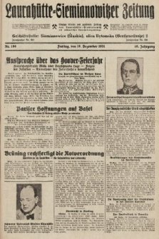 Laurahütte-Siemianowitzer Zeitung : enzige älteste und gelesenste Zeitung von Laurahütte-Siemianowitz mit wöchentlicher Unterhaitungsbeilage. 1931, nr 196