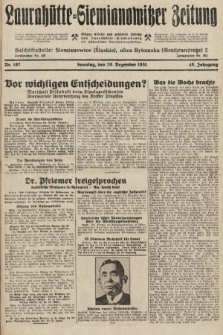 Laurahütte-Siemianowitzer Zeitung : enzige älteste und gelesenste Zeitung von Laurahütte-Siemianowitz mit wöchentlicher Unterhaitungsbeilage. 1931, nr 197