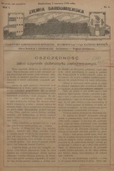 Ziemia Sandomierska : czasopismo samorządowo-społeczne. R. I, 1929, nr 6