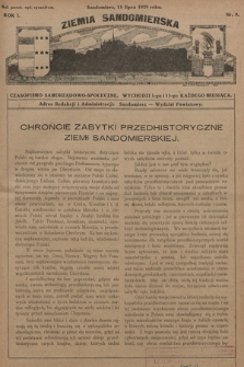 Ziemia Sandomierska : czasopismo samorządowo-społeczne. R. I, 1929, nr 9