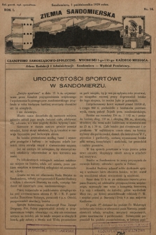 Ziemia Sandomierska : czasopismo samorządowo-społeczne. R. I, 1929, nr 14