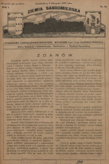 Ziemia Sandomierska : czasopismo samorządowo-społeczne. R. I, 1929, nr 16