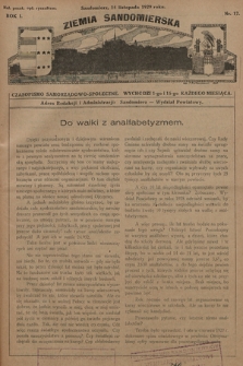 Ziemia Sandomierska : czasopismo samorządowo-społeczne. R. I, 1929, nr 17